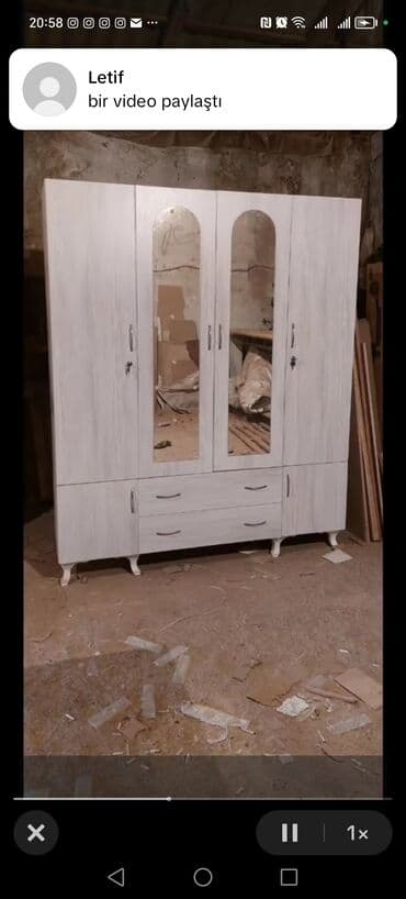 laminat qiyməti: Yeni, Açılan, 4 qapılı Düz dolab, Dolab-asılqan, Azərbaycan — 12