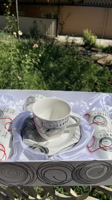 кофейный сервиз мадонна: Кофейный набор, цвет - Белый, Фарфор, 6 персон, Чехия — 3