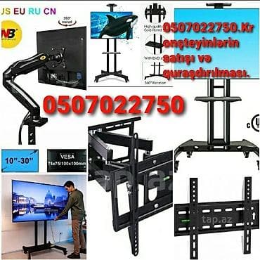 düz tv: Kronşteyinlərin satışı və divara yığılması. Bütün televizorlar üçün — 1