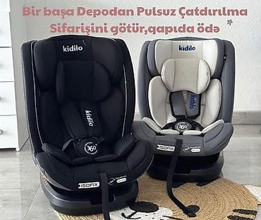 🚗 Isofix funksiyalı Kidilo uşaq avtomobil oturacağı (0–36 kq)