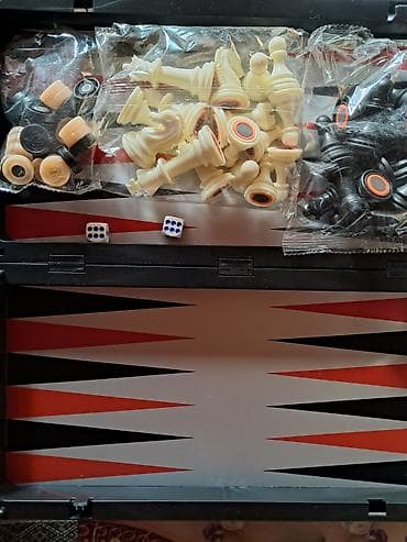 İdman və hobbi: Şahmat taxtası - Klassik 8x8 dama quruluşu, qara-ağ xanalar - Kənar — 2