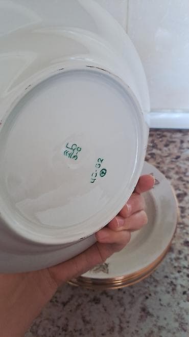 payiz yarpaq sekilleri: Boşqablar, 6 ədədli dəst, rəng - Ağ, Farfor — 4