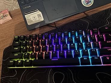 klaviatura sekilleri: RGB işıqlı mexaniki klaviatura – kompakt 60% dizayn - Tam ölçülü — 3