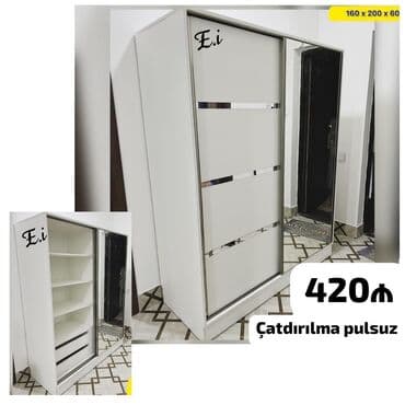 guzgulu şkaf: *Kupe Dolab 420Azn💥* ✔️Rəng seçimi var Ölçü 200x160x60 ✔️ Şəhər — 1