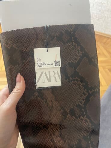 qadin botlari: Uzunboğaz, Zara, Ölçü: 38, rəng - Qəhvəyi, Yeni — 5