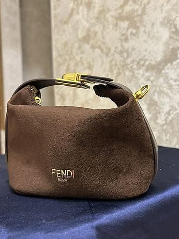 Другие комплектующие: Fendi Roma çiyin/əl çantası - Material: yumşaq süet (çəhrayı-qəhvəyi — 1