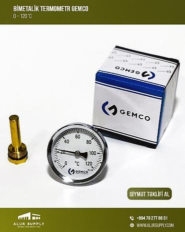 Termometr Bimetalik Gemco ✅ Standart: EN 13190 ✅ Gövdə: Polad ✅