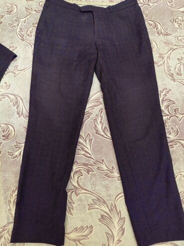 göy rəngli kişi cemperləri: Tünd göy rəngli üçlü kostyum — 3