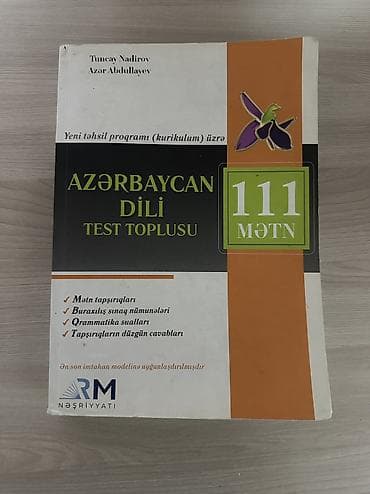 Azərbaycan dili RM nəşriyyatı test toplusu Üzərində yazılmayıb, yeni