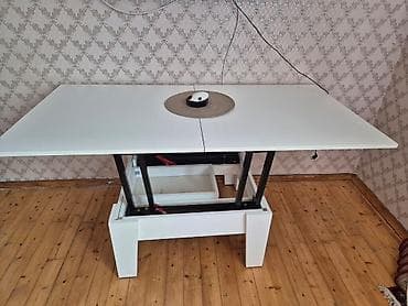 nerj stol: Jurnal masası, İşlənmiş, Transformer, Laminat, Kvadrat masa — 2