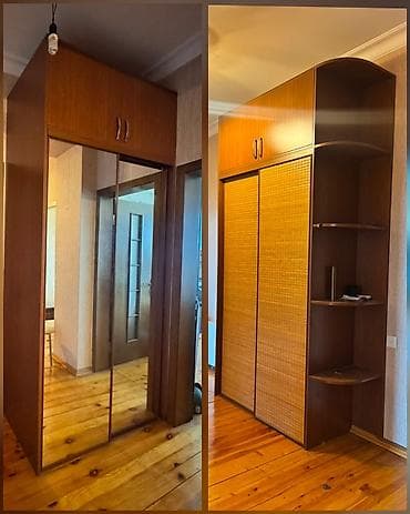 2el dolablar: İşlənmiş, 2 qapılı, Güzgülü, Qəhvəyi, Taxta, Kupe, Düz dolab — 1