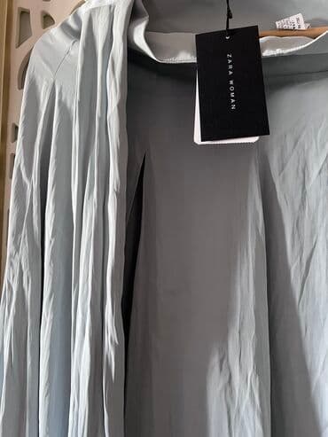 белые плиссированные юбки: Макси Юбка, Zara, Хлопок, S — 2