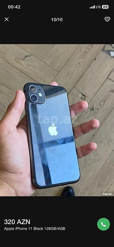 IPhone 11, 128 GB, Qara, Face ID — 1