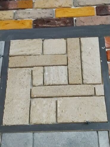 kafelin: Dekorativ daş/plastinka paneli - Material: təbii daş teksturalı — 1