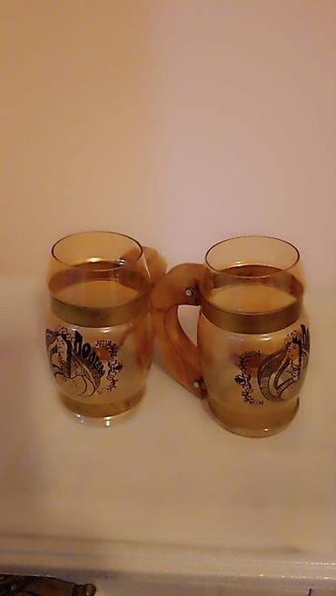 qab dəsti: Fincanlar, rəng - Sarı, Şüşə, 2 ədədli dəst — 1