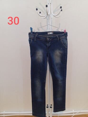 Opel: Məhsul: Kişi cins şalvarı - Rəng: Tünd mavi, yüngül “fade” effektli - — 1