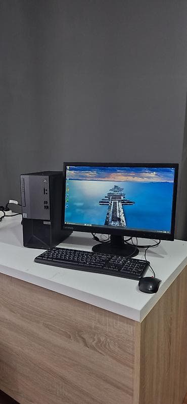 evlere kabelsiz internet: Lenovo kompüter dəsti Intel Core i3 10100 3.60GHz Ram - 8 GB DDR4 — 3