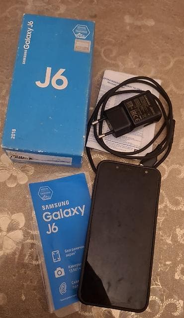 basovka qutusu: Samsung Galaxy J6, 32 GB, rəng - Qara, Sensor, Barmaq izi, İki sim kartlı — 1