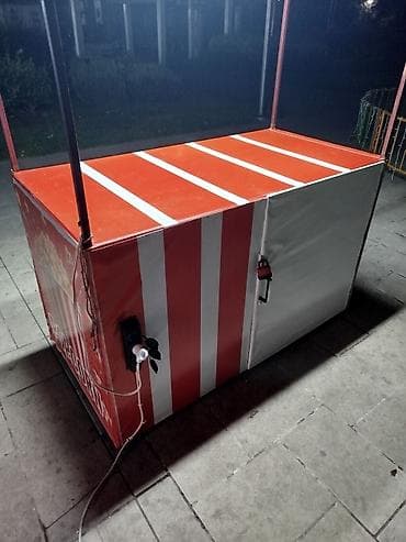 Popkorn satışı üçün səyyar köşk - Dizayn: Qırmızı-ağ zolaqlı tent — 5