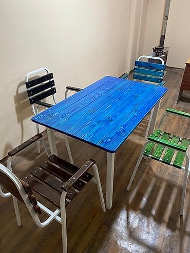 stul 30 azn: Yeni, Dördbucaq masa, Açılmayan, Stullar ilə, Taxta, Azərbaycan — 2