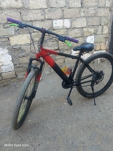 Dağ velosipedi – 26" - Çərçivə: alüminium rəngləmə (qırmızı-qara) — 1