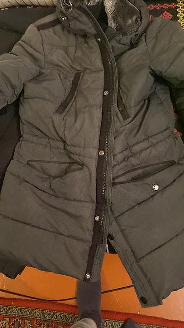 balonka uzun: Qışlıq kişi parka gödəkçə - Rəng: tünd boz/qaraya yaxın - Model: uzun — 1