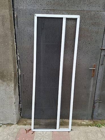 Açılan-sürüşən ağ alüminium çərçivəli pərdə/şikaf qapısı paneli. 2