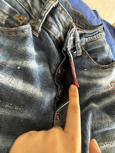 Cinslər: Dsquared2 kişi cins şalvarı - Brend: Dsquared2 (etiket və ön qırmızı — 2