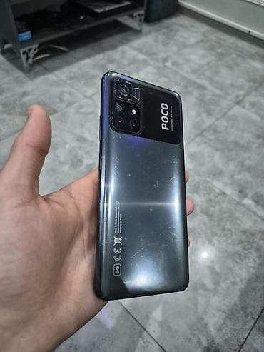 honor 10 lite: Poco M4 Pro 5G, 64 GB, rəng - Qara, Zəmanət, Barmaq izi, Face ID — 1