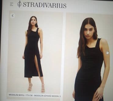 бесшовное утягивающее белье: Повседневное платье, Миди, Stradivarius, S — 1