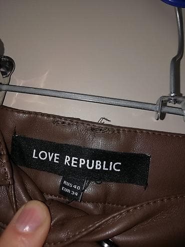 cekme: LOVE REPUBLIC qadın şalvarı - Model: Dəri görünümlü (eko-dəri) düz — 3