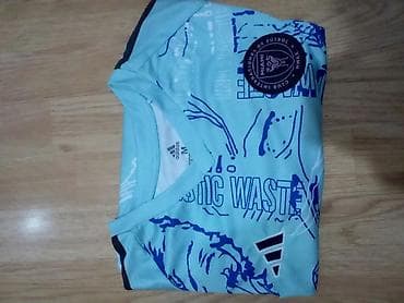 Şalvarlar: Futbolka, Adidas, M, rəng - Mavi — 4