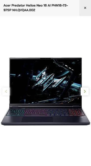 victus notebook: Model Acer Predator Helios Neo 16 AI PHN16-73-97SP Tip Noutbuk Təyinat — 1