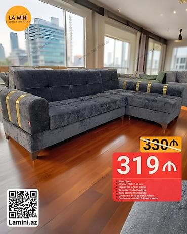 Künc divan, Açılan, Bazalı, Parça, Şəhərdaxili pulsuz çatdırılma — 1