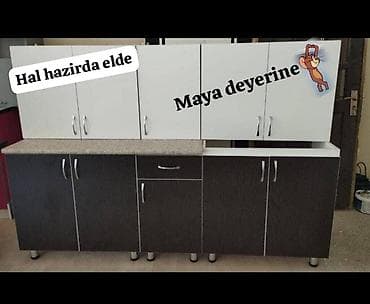 ucuz metbext mebeli: Mətbəx mebeli dəsti - Yuxarı və aşağı dolablar daxil komplekt mətbəx — 2
