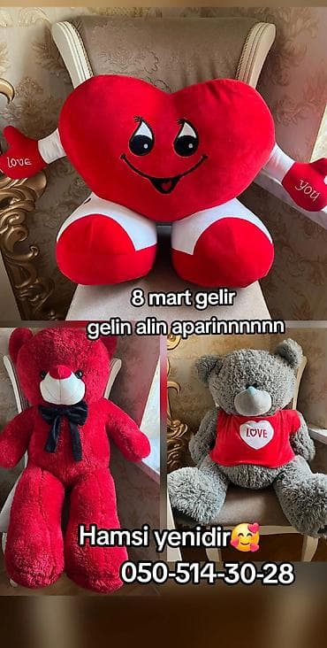 Böyük ölçülü yumşaq oyuncaqlar – romantik hədiyyələr üçün ideal seçim!