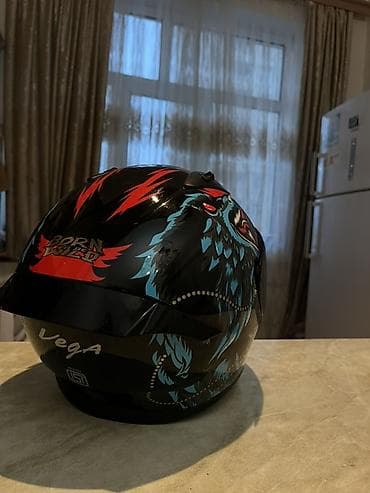 nıssan: Moto dəbilqə – tamüzlü qrafika - Brend: Vega - Tip: Tam üzlü — 4