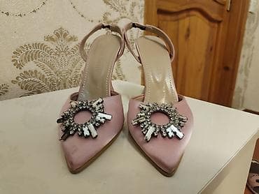 şəffaf ayaqqabilar: Tuflilər, Ölçü: 37, rəng - Çəhrayı, İşlənmiş — 1