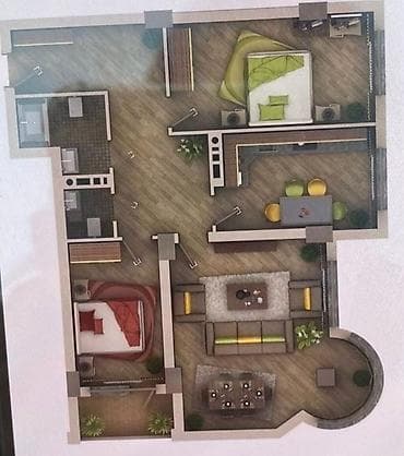 sumqayit kiraye evler 2018: 3 комнаты, Новостройка, 122 м² — 2