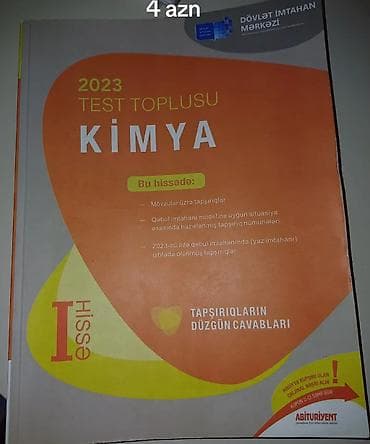 Məhsul: “2023 Test Toplusu – Kimya (I hissə)” Nəşriyyat: Abituriyent