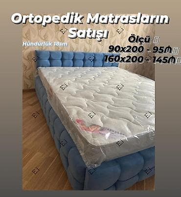 матрас надувной: Ortopedik matraslar - Hündürlük: 18 sm - Ölçülər və qiymətlər: • — 1