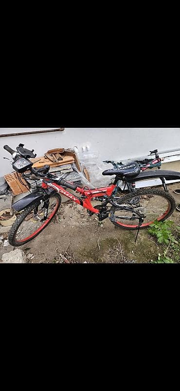 Электровелосипеды: GOMAX dağ velosipedi - Rəng: qırmızı-qara - Çərçivə: amortizatorlu — 1