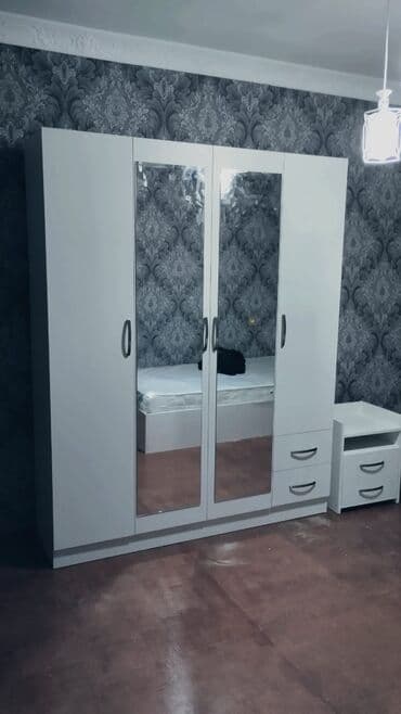sumqayitda muhafize isi: Yeni, Açılan, 4 qapılı Düz dolab, Qarderob, paltar dolabı, Azərbaycan — 2