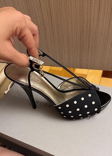 guess: Qadın ayaqqabısı GUESS– hündürdaban sandal (1 dəfə geyinilib) - Rəng — 1