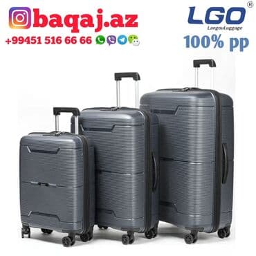 yol cantası: Polipropilenden hazirlanmis yuksek keyfiyyetli camadanlar. Чемоданы — 1