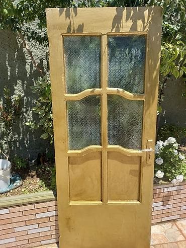 Taxta şüşəli qapılar dəsti - Material: kütləvi taxta karkas, üzəri — 2
