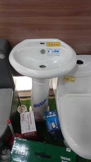 demir profillerin satisi: NOOR ayaqüstü lavabo - Material: sanitar keramika - Rəng: parlaq ağ - — 1