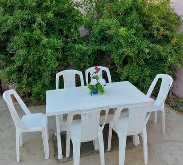 qabağ stolu: Yeni, Dördbucaq masa, 6 stul — 2