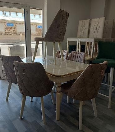 Мебель: Для гостиной, Новый, Раскладной, Квадратный стол, 6 стульев — 3