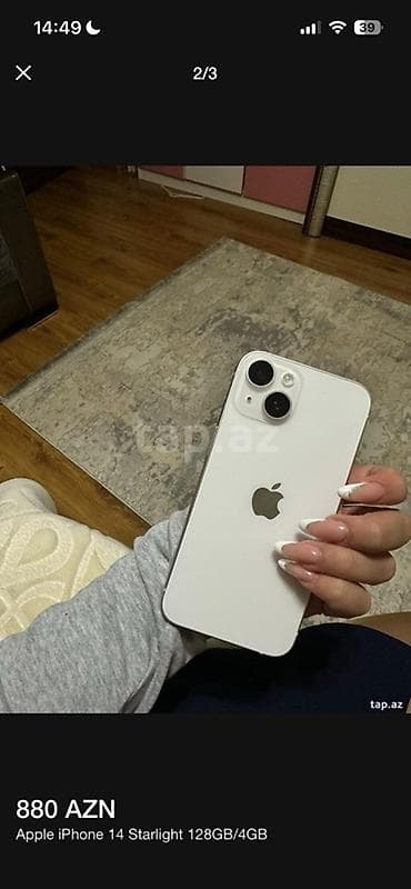 IPhone 14, 128 GB, Starlight lalafo.az -da IPhone 14, 128 GB, Starlight